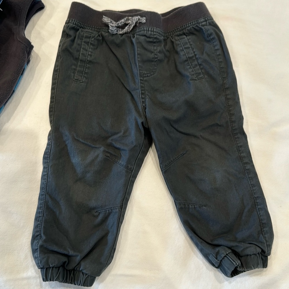 Cat and Jack size 12 month lined gray pants
